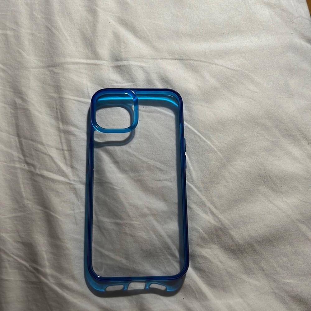 iPhone XR Clear Phone case with Blue Border